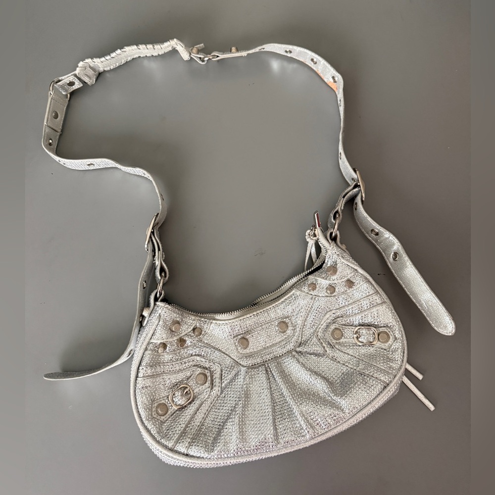 Silver Rhinestone Women's Shoulder Bag